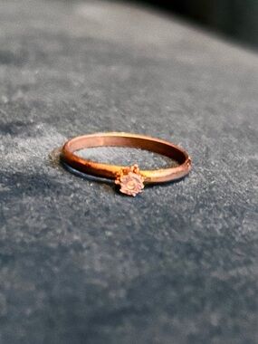 Vintage 90’s Delicate Rose Real Diamond Solitaire Flower Ring 🌹💍